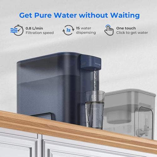 Waterdrop Large 27-Cup Mega Electric Water Filter Dispenser, 200-Gallon Instant Powerful Pitcher, NSF/ANSI 42&53&401&372