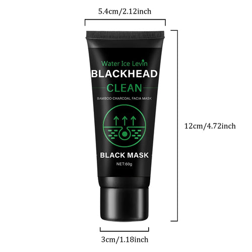 60g Bamboo Charcoal Fiber Mask Blackhead Removal Deep Mask Deep Cleansing Cleansing Exfoliating Mask Treatment Black Mask