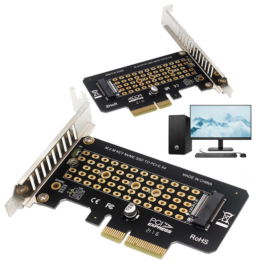 M-key NVME SSD To PCI-EX4 Adapter 32Gbps Full Speed PCI-E GEN4 for 2280/2260/2242/2230 M.2 NVMe SSD