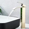 Quyanre Matte Black Waterfall Basin Faucet Single Handle Mixer Hot Cold Water Basin Crane Tap For Bathroom Wash Basin Mixer Tap