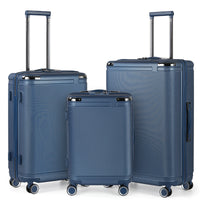 3-Piece PP Hardshell Suitcase Set 20/24/28in - Lightweight Luggage w/360° Spinner Wheels & TSA Lock, Durable Carry-On