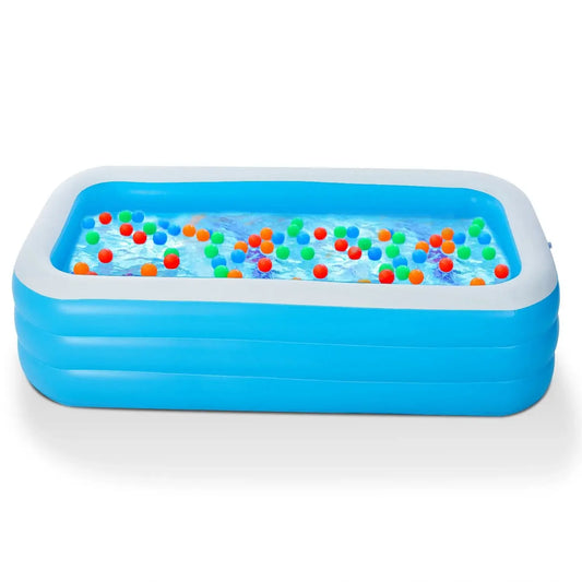 Inflatable Swimming Pools Family Swim Play Center Pool Blow up Kiddie Poo for Kids Baby Adult Inflatable Water Ball Pool