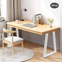 28Inch White Metal Table Legs, 2pcs Trapezoidal Table Support Frames, Furniture Parts Suitable for Dining Tables, Computer Desks