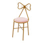 Butterfly Bow Tie Vanity Chair Modern Vanity Stool Velvet Cushion Makeup Chair Metal Frame Butterfly Backrest Chair Dining Chair