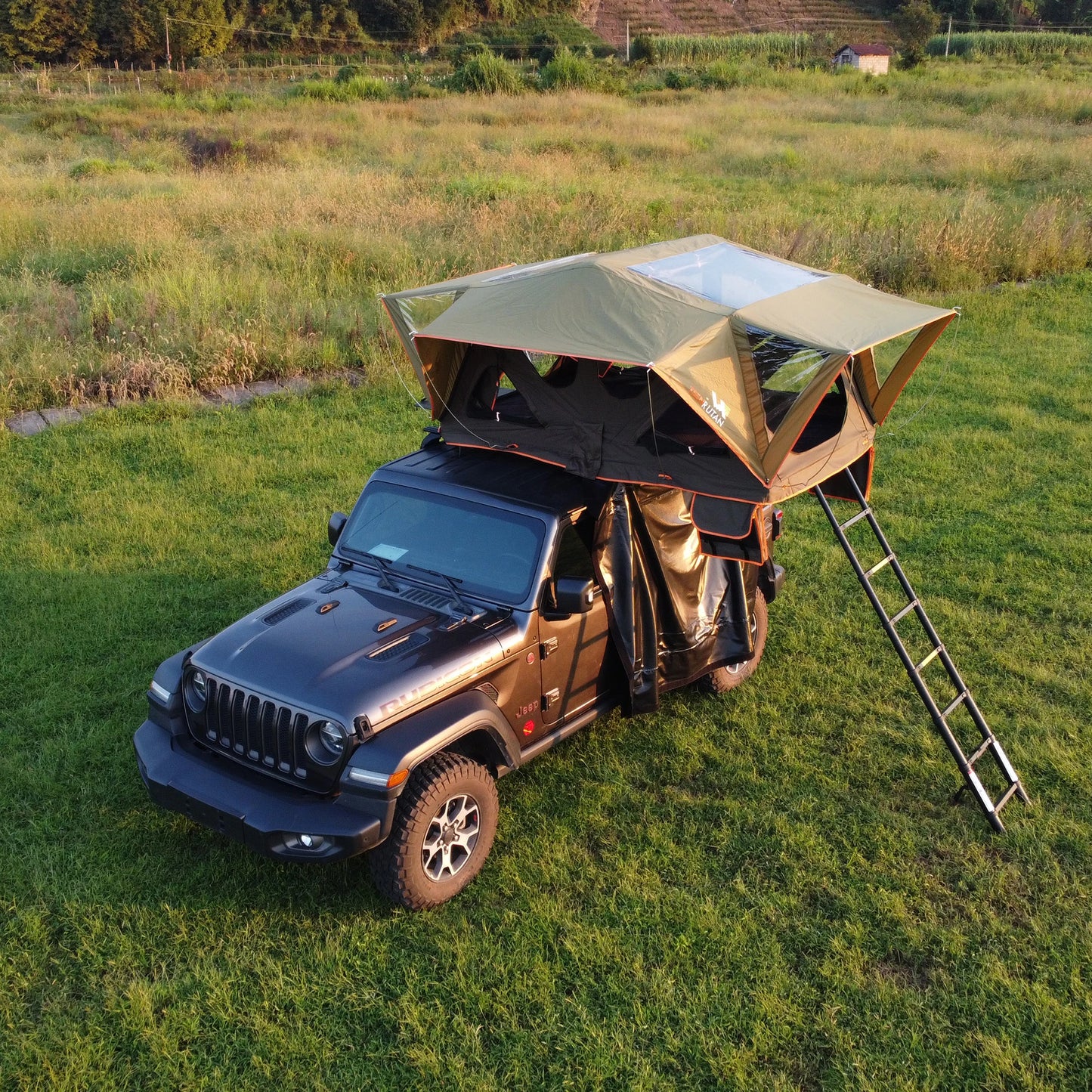 Naturnest Andromeda Rooftop Tent, Car Roof Top Tent Soft Cover Tents for Camping RTT Overlanding Tent with Telescopic Ladder for