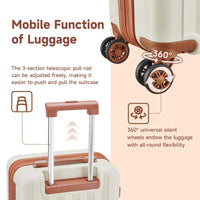 imiomo Expandable Carry on Luggage Suitcase Set with Travel Bag, Cup Holder, TSA Lock, Spinner Wheels, Lightweight Durable