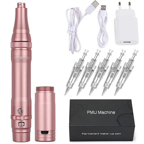Wireless PMU Machine - Professional Permanent Makeup Kit for Eyebrows, Eyeliner, Lips
