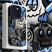 Creative Cartoon Graffiti Pattern Phone Case Protective Cover Compatible with IPhone IPhone 16 Pro Max 15 Pro 14Plus 13 12 11
