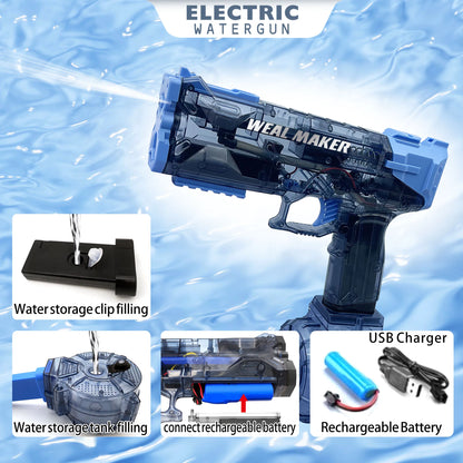 Electric Water Guns for Adult Kid, Strongest Full Auto Water Pistol High Capacity 500+ ,Summer Outdoor Swimming Pool Water Toy