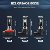 9005/HB3 9006/HB4 H11 5202 Fog Bulbs 27000LM 160W Power Headlights 6000K White 12 PCS LED Chips GOOD HEAT DISSIPATION 2PCS