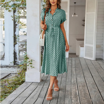 Hot New Women's Summer Maxi Dress 2025 Floral Wrap V Neck Puff Short Sleeve Ruffle Beach Resort Long Dresses