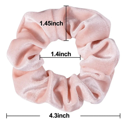 12Pcs Blush Theme Scrunchies Velvet Elastics for Women Pink Bobbles Soft Lovers Scrunchy Classic Thick Hair Ties Gifts for Girls