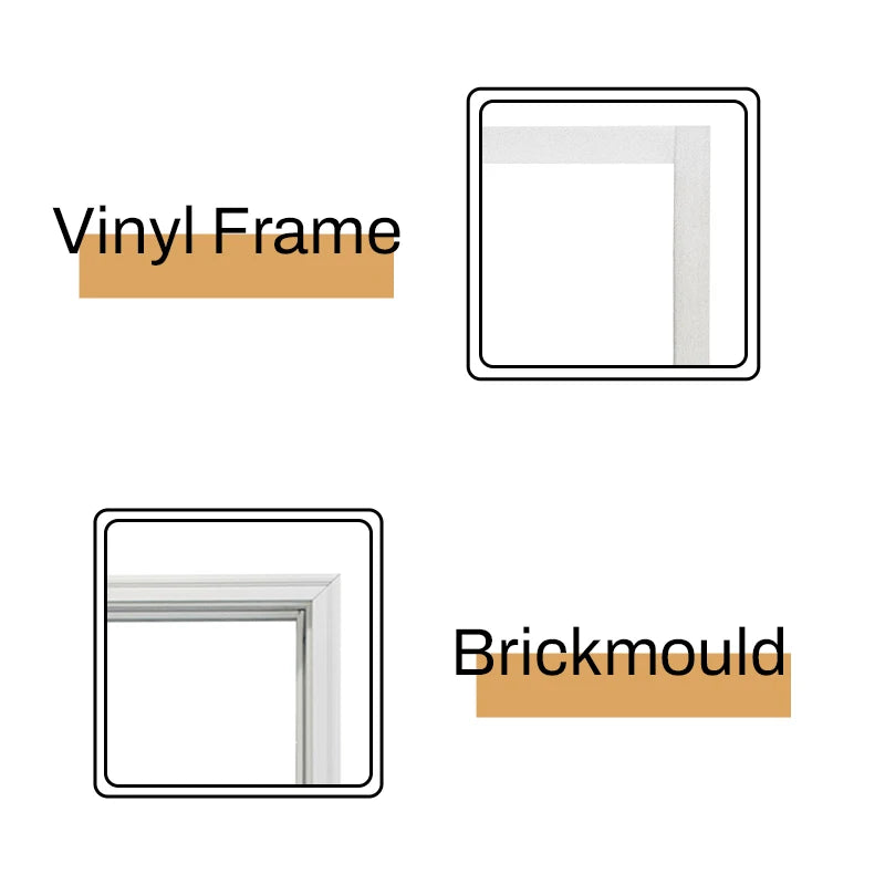 36"x80" White Fiberglass Entry Door with Brickmould, Left-Hand Inswing Low-E Glass Knock-Down Door
