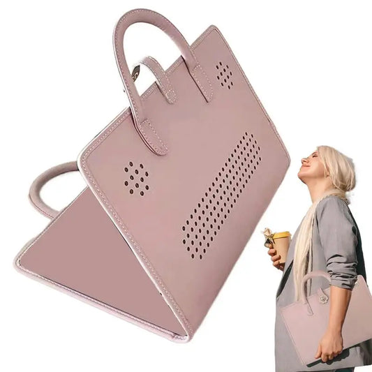 PU Laptop Sleeve Pink PU Leather Laptop Bag With Handle Waterproof Notebook Carrying Case Computer Accessory For Work Travel