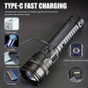 High Power LED Flashlight Super Bright LED Spotlight Long Range Torch Emergency Outdoor With 5 Lighting Modes Zoomable