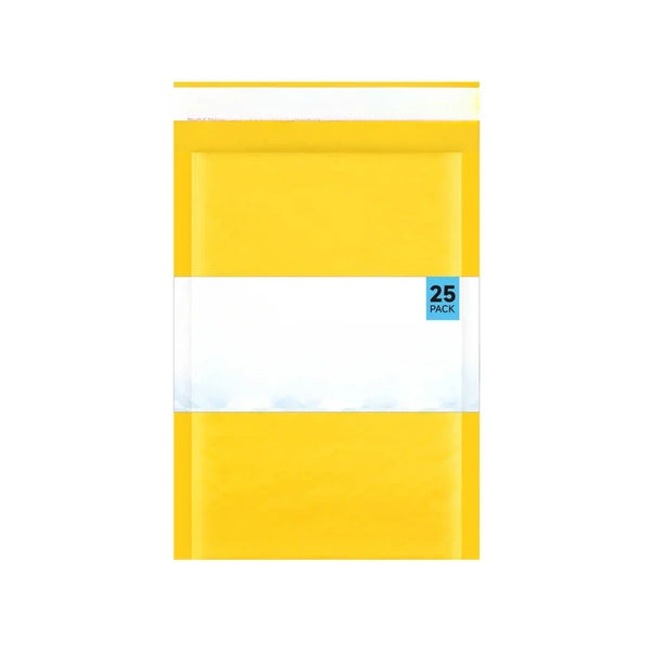 Kraft Bubble Mailers #0, Self-Seal Padded Mailing Envelopes, Pack of 25, 6x9 Inches
