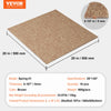 VEVOR Carpet Tiles Reusable, 24"x 24"Carpet Squares With Padding Attached, Soft Padded Carpet Tiles, Easy Install DIY for Bedroo