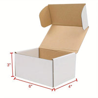 100 - WHITE CORRUGATED MAILERS 6x4x3 Shipping Packing Boxes Mailers