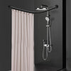 L-Shape Shower Curtain Rail,No Drilling Shower Rail Corner Bathtub Stainless Steel Telescopic Rod, Wardrobe Bathroom Shower Rod