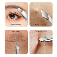 4Piece Set Professional Tweezers Set Perfect For Eyebrow Hair Removal Splinter Very Effortless and Relaxed to Remove