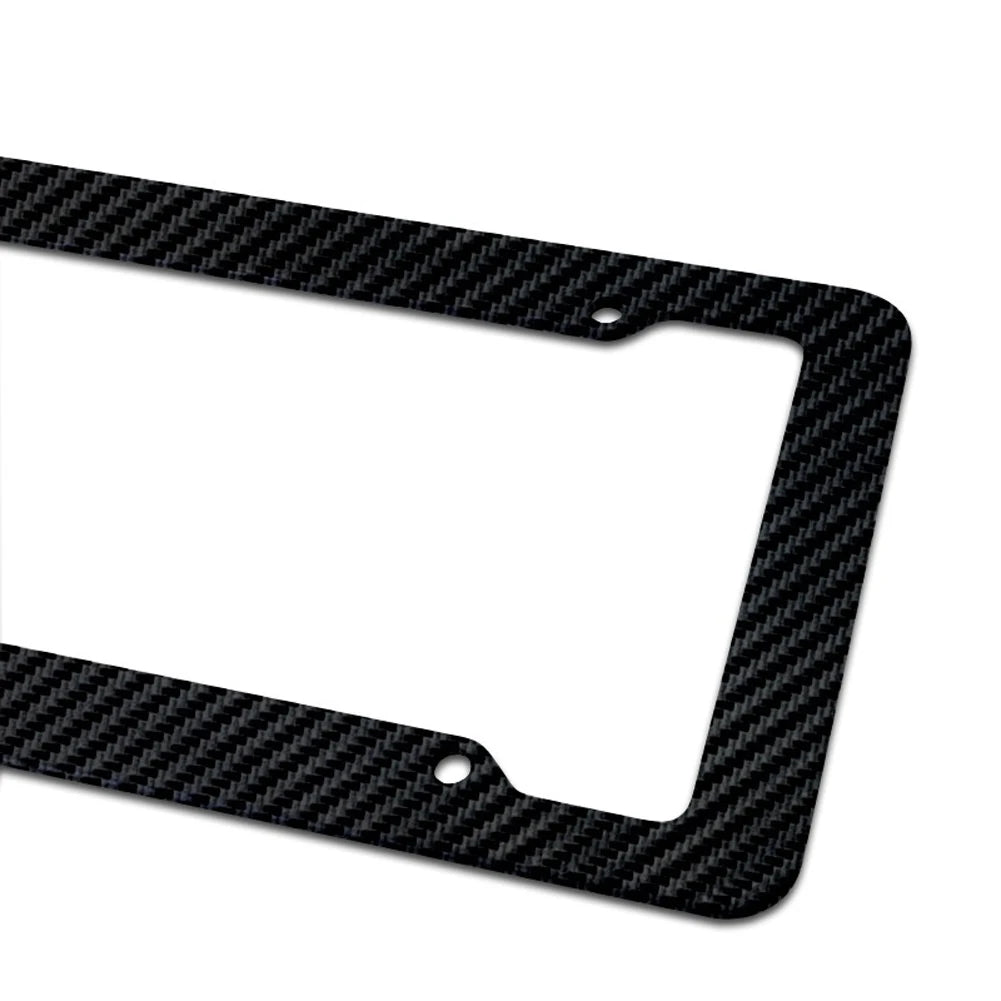 License Plate Label Cover License Plate Cover Black Car License Plate Frame Label Carbon Fiber Universal Auto Parts