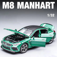 1:32 BMW M8 IM Supercar Alloy Diecasts & Toy Vehicles Metal Toy Car Model Sound and light Collection Kids Toy