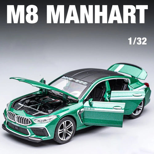 1:32 BMW M8 IM Supercar Alloy Diecasts & Toy Vehicles Metal Toy Car Model Sound and light Collection Kids Toy