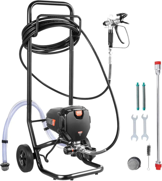 750W Stand Airless Paint Sprayer, 3000PSI High Efficiency Electric Airless Sprayer with Cart, Paint Sprayers for Home Interior