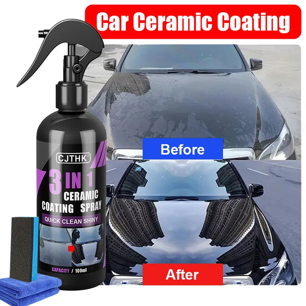 Car Ceramic Nano Coating - 3-in-1 Hydrophobic Paint Protection