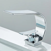 Waterfall Bathroom Sink Faucet Single Handle Basin Faucet Hot Cold Water Mixer Tap For Bathroom Sink