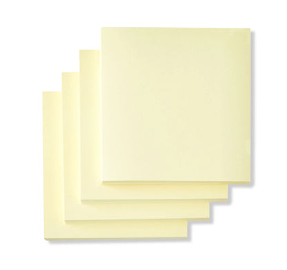 Sticky Notes, 3 X 3, Yellow, 400 Sheets, 4 Pads