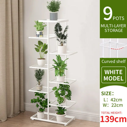 Plant Stand Flower Stand 4/6/8 Tier Flower Pot Shelf Balcony Indoor Multi-layer Storage Rack Succulent Plant Flower Rack