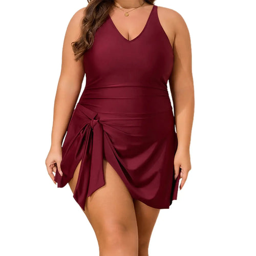 Women s Floral Print Halter Neck Backless  Swimsuit with Ruffle Detail and Tassel Tie-Up Waistband Beachwear