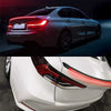 Universal Trunk Spoiler Wing Kit with Light, Carbon Fiber Accessories for Cars Driving Brake Turn Signal Running Trim Lamp 51in