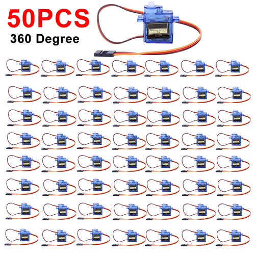 1-100pcs SG90 9G Micro Digital Servo Motor 180/360° Fixed-Wing Micro Gear Servo Motor for Rc Helicopter Toy Airplane Aircraft