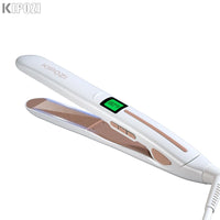 KIPOZI Professional Titanium Flat Iron Hair Straightener Digital LCD Display Dual Voltage Titanium Plates Salon & Home Use 2025