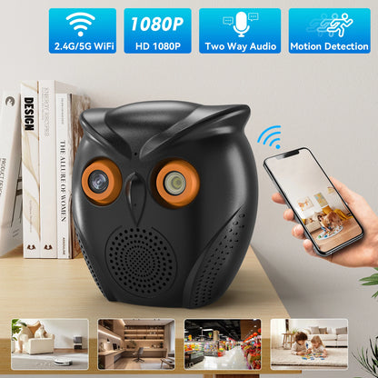 1080P WiFi Home Security Camera With 120° Wide Angle, Two-Way Audio - USB Powered Indoor Surveillance Mini Cam, Speaker, Video