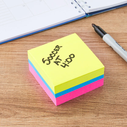 Sticky Notes Cube, Multicolor, 3” x 3”, 400 Sheets