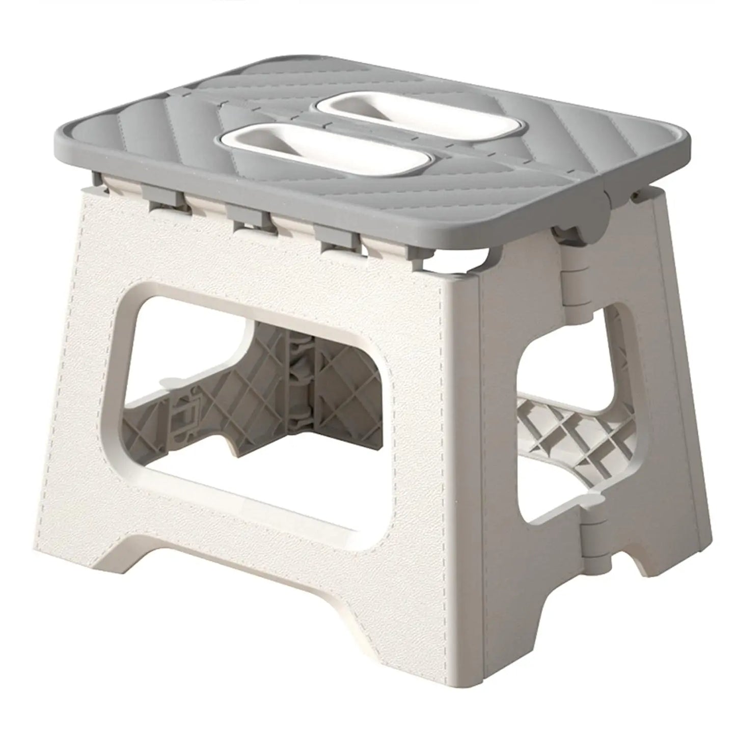 Home Folding Step Stool - Anti-Slip Surface Foot Stool with 8.7 Inch Height - Sturdy & Lightweight Plastic Foldable Step Stool