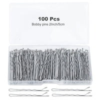 100 Pieces Hair Clip Black Hair Pin Set for Women Girls Kids Premium Wave Black Hair Pin with Storage Box
