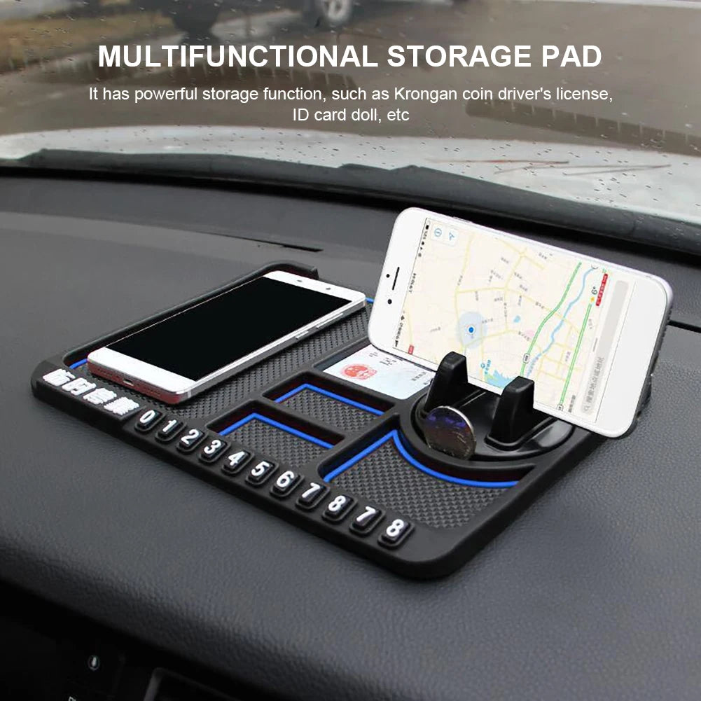 Car Dashboard Car Anti-Slip Mat Multifunctional Mobile Phone Holder Sticky Storage Mat Phone Holder Mat Car Interior Accessories