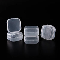 Mini Small Boxes Square Transparent Plastic Box Jewelry Storage Case Finishing Container Packaging Storage Box For Earrings