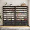 bookshelf with 4 Bins Drawers for Closet Entryway, Vertical Shoe Racks Free Standing wardrobes, clothes rack