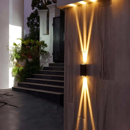 LED Up & Down Modern Wall Lamp, Aluminum Anti-Rust Outdoor Indoor Wall Sconce, 10W 3000K Warm White