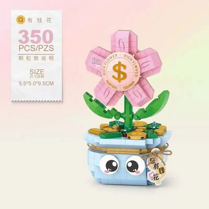 LOZ Flower Bouquet Building Blocks Kit DIY Flowers Block Toys Set Valentine's Day Rose Bricks Set Gift for Girls Friends adults