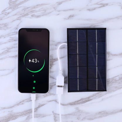 5W 5V Portable Solar Panel Polysilicon USB Solar Panel Charger for 3-5V Battery/Phone Charging for Outdoor Camping