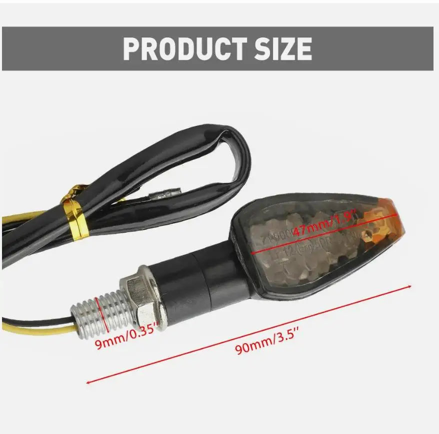 Quality Modified Motorcycle Front&Rear Turn Signal Lights Steering Lamp Super Bright Waterproof Durable 14LED Steering Light