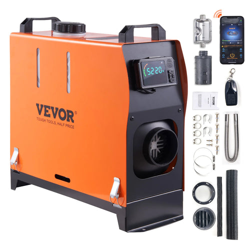 VEVOR 5/8KW Car Heater Diesel Air Heater 12V Diesel Heater With LCD Switch Silencer for Car Truck Boat RV Parking Diesel Heater