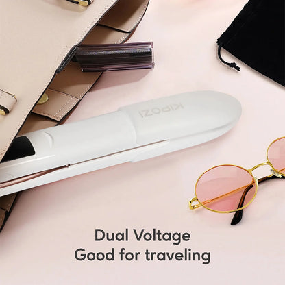 KIPOZI Professional Titanium Flat Iron Hair Straightener Digital LCD Display Dual Voltage Titanium Plates Salon & Home Use 2025