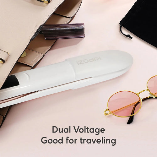 KIPOZI Professional Titanium Flat Iron Hair Straightener Digital LCD Display Dual Voltage Titanium Plates Salon & Home Use 2025